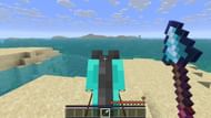 You can use the Minecraft spear to dismount mounted opponents as well (Image via Sportskeeda Gaming || Mojang Studios)